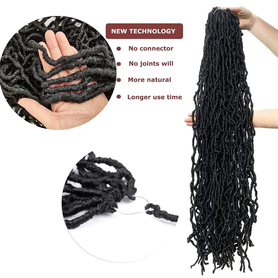 Earthworm Crochet Braids Black Long Hair for Women