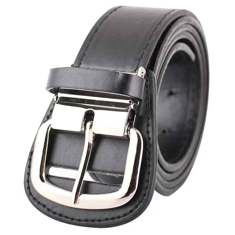 Men Casual Sports Belt Red Blue Black Silver Buckle