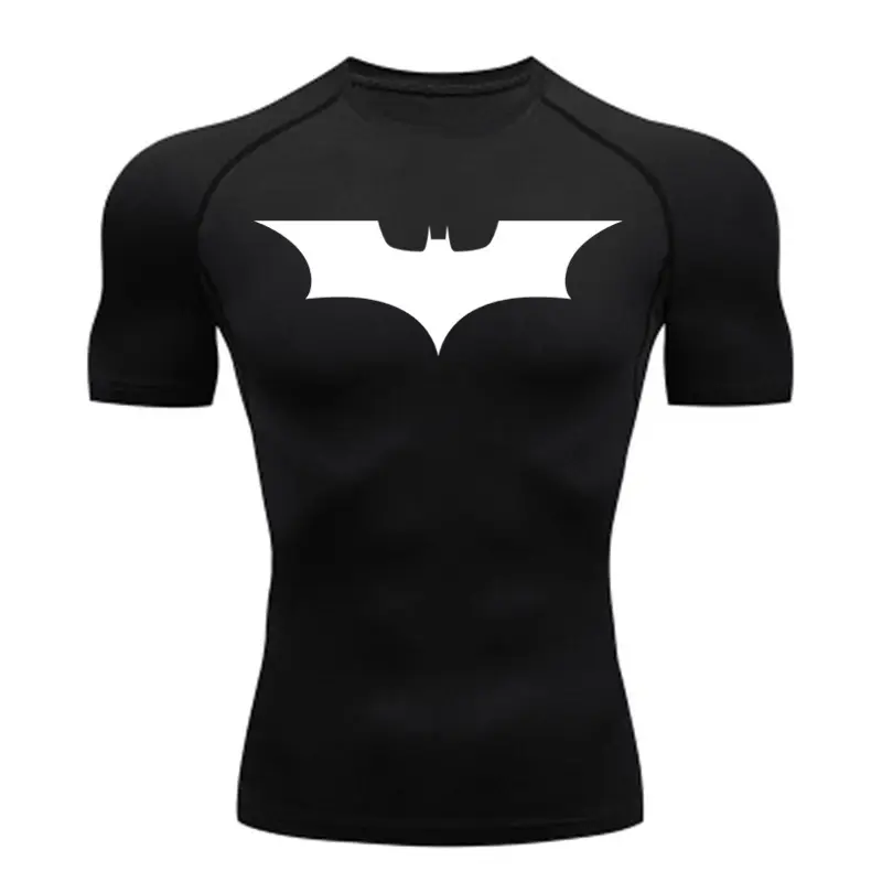 Men's Black Batman Compression Long Sleeve T-Shirt