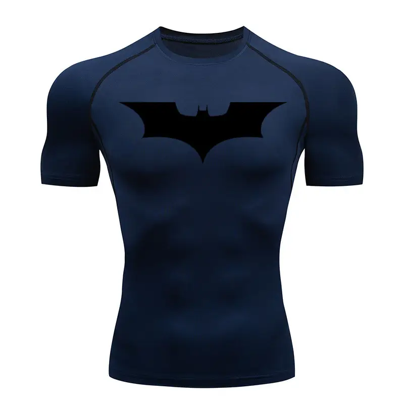 Men's Black Batman Compression Long Sleeve T-Shirt