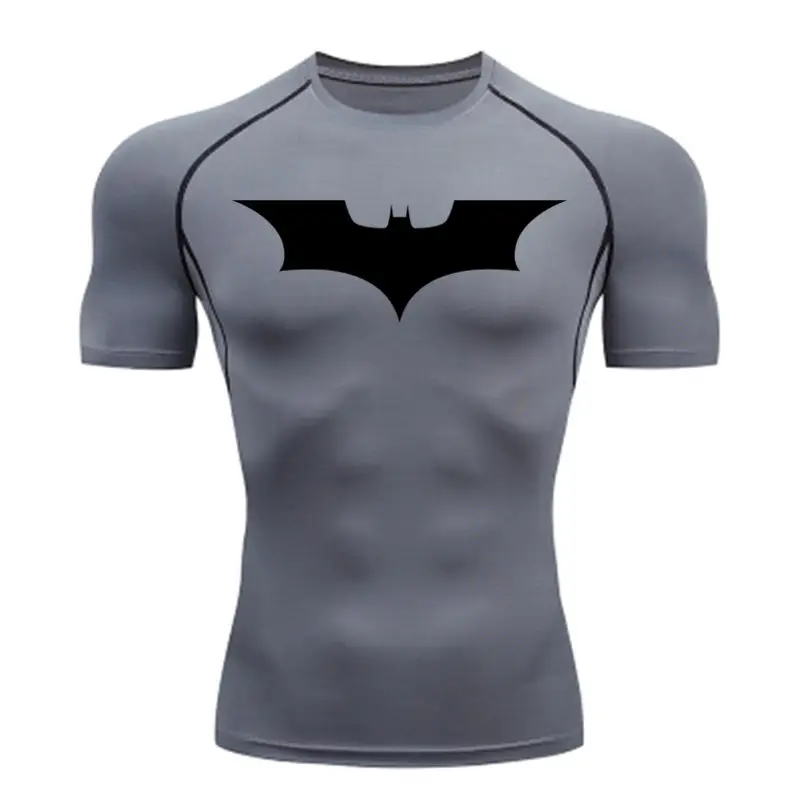 Men's Black Batman Compression Long Sleeve T-Shirt