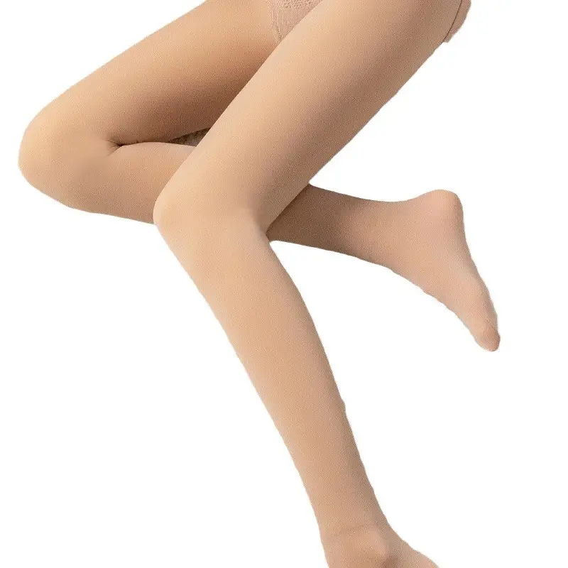 Women Fleece Lined Leggings Nude Winter Warm Thick