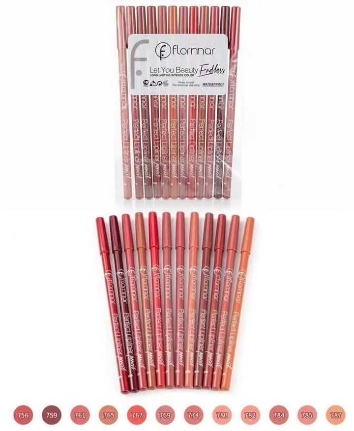 Nude Lip Pencils 6 Shade Long Lasting Bold Color