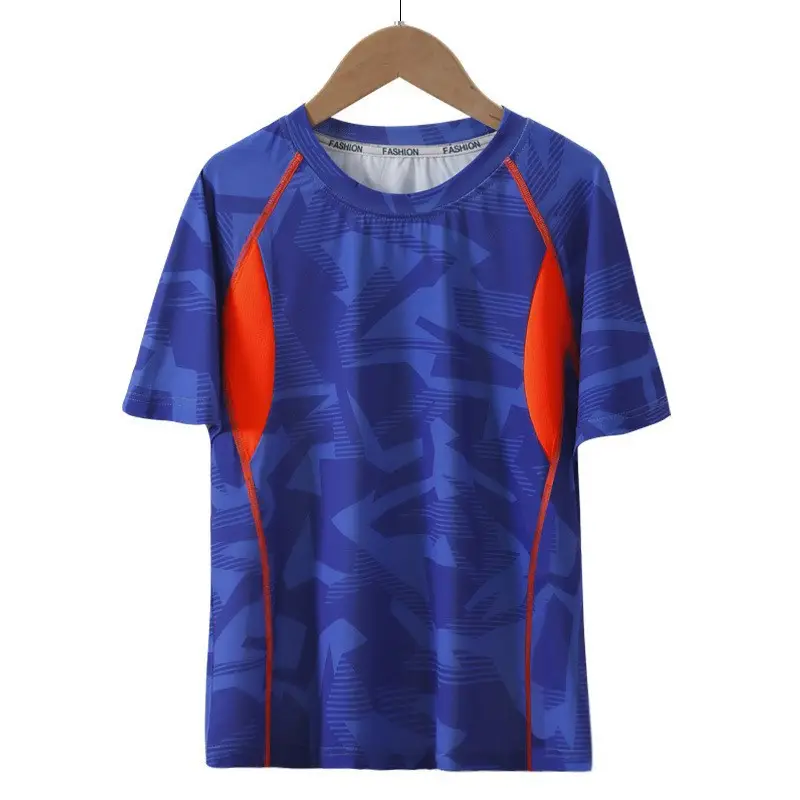 Kids Ice Mesh Short Sleeve T-Shirt Summer Cool Dry Grey