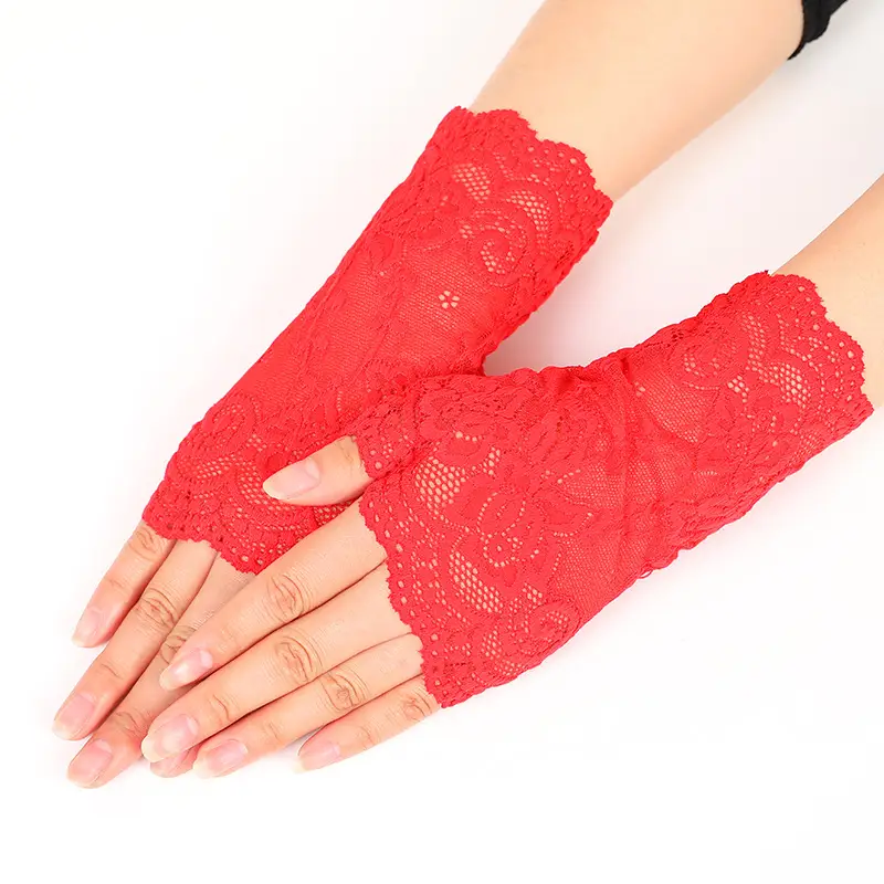 Elegant Lace Fingerless Gloves for Women