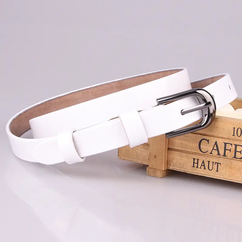 Women Red Genuine Leather Casual Belt
