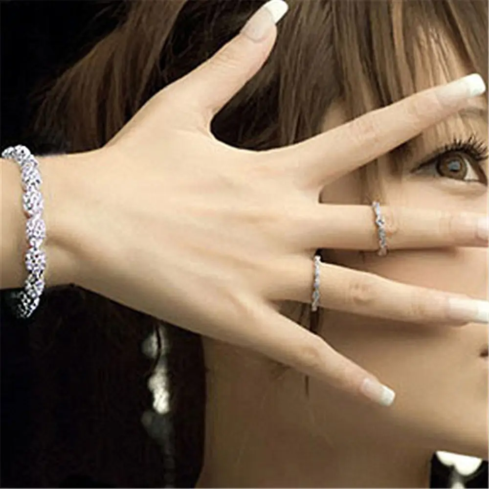 Silver Lace Bracelet for Women Daily Wear or Special Events