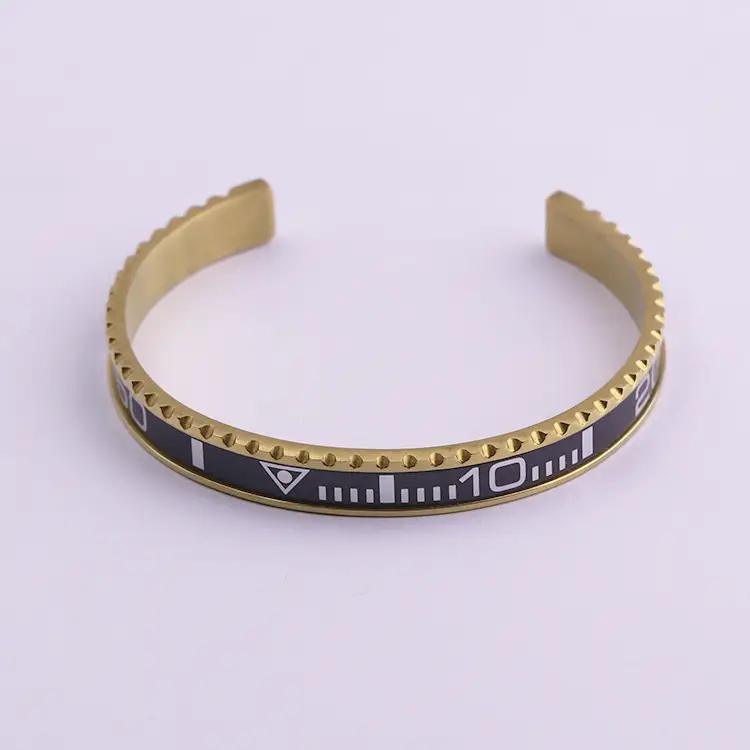 Adjustable C-Bracelets with Roman Numeral Design