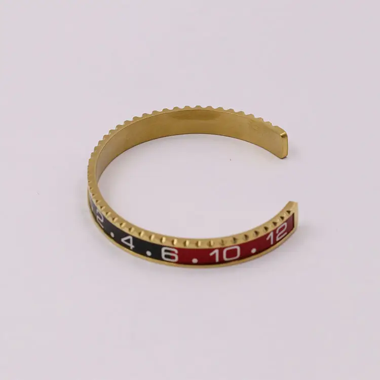 Adjustable C-Bracelets with Roman Numeral Design