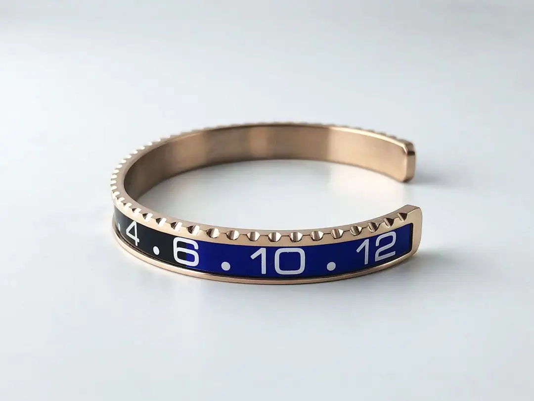 Adjustable C-Bracelets with Roman Numeral Design