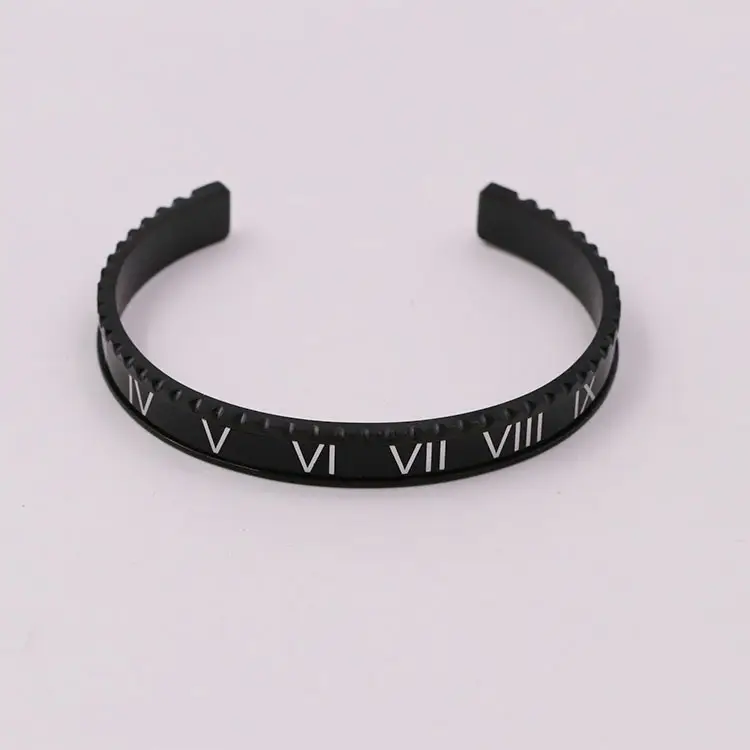 Adjustable C-Bracelets with Roman Numeral Design