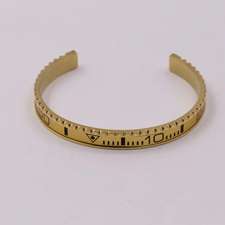 Adjustable C-Bracelets with Roman Numeral Design