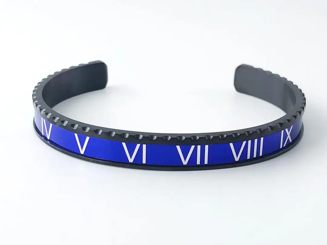 Adjustable C-Bracelets with Roman Numeral Design