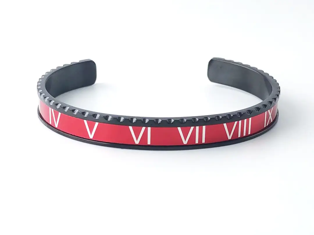 Adjustable C-Bracelets with Roman Numeral Design
