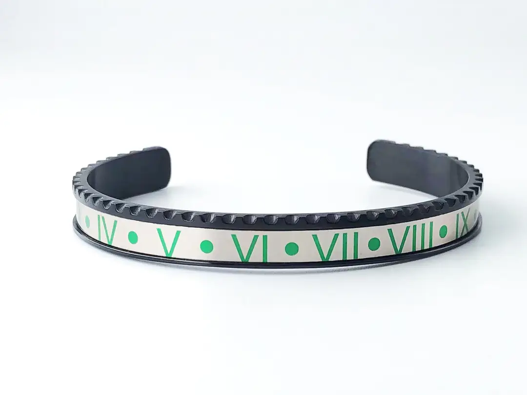 Adjustable C-Bracelets with Roman Numeral Design