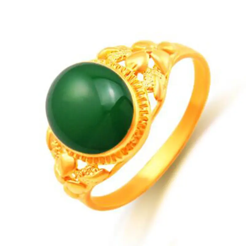 Red Green Fire Gold Open Closed Drop Egg Ring Women