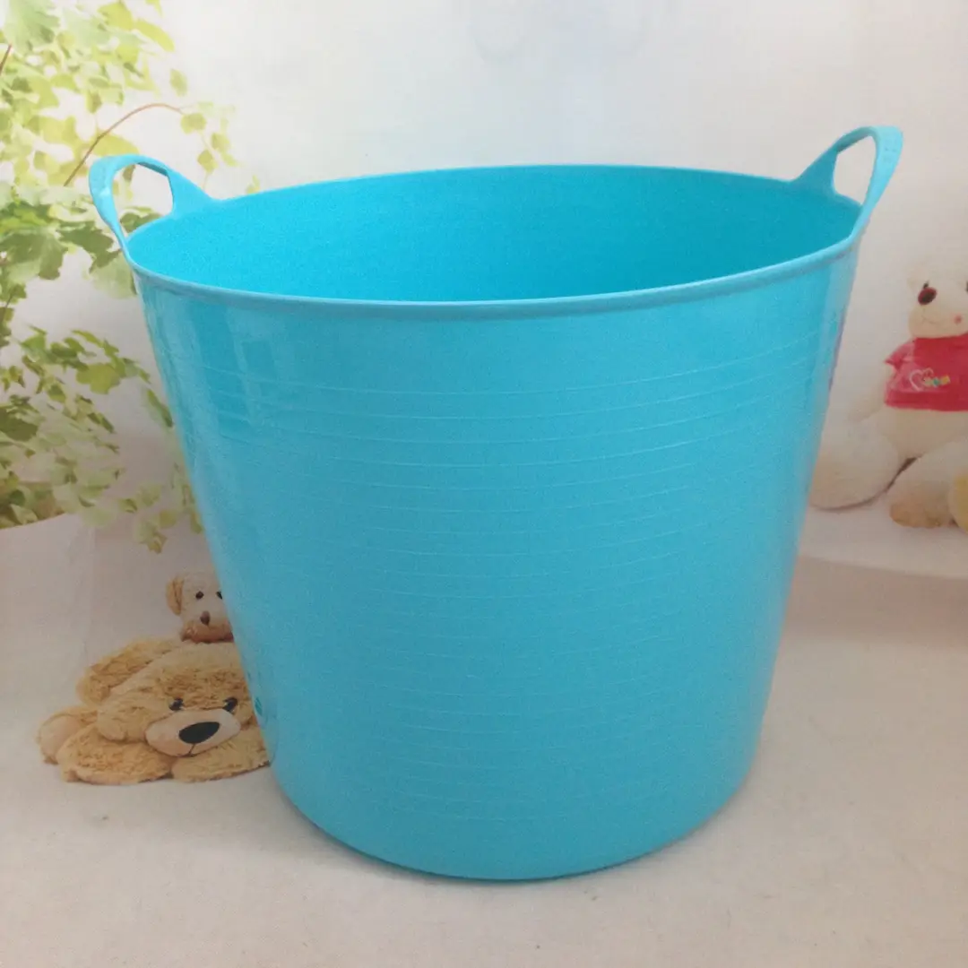 Stackable Plastic Bath Bucket Blue Pink for Kids