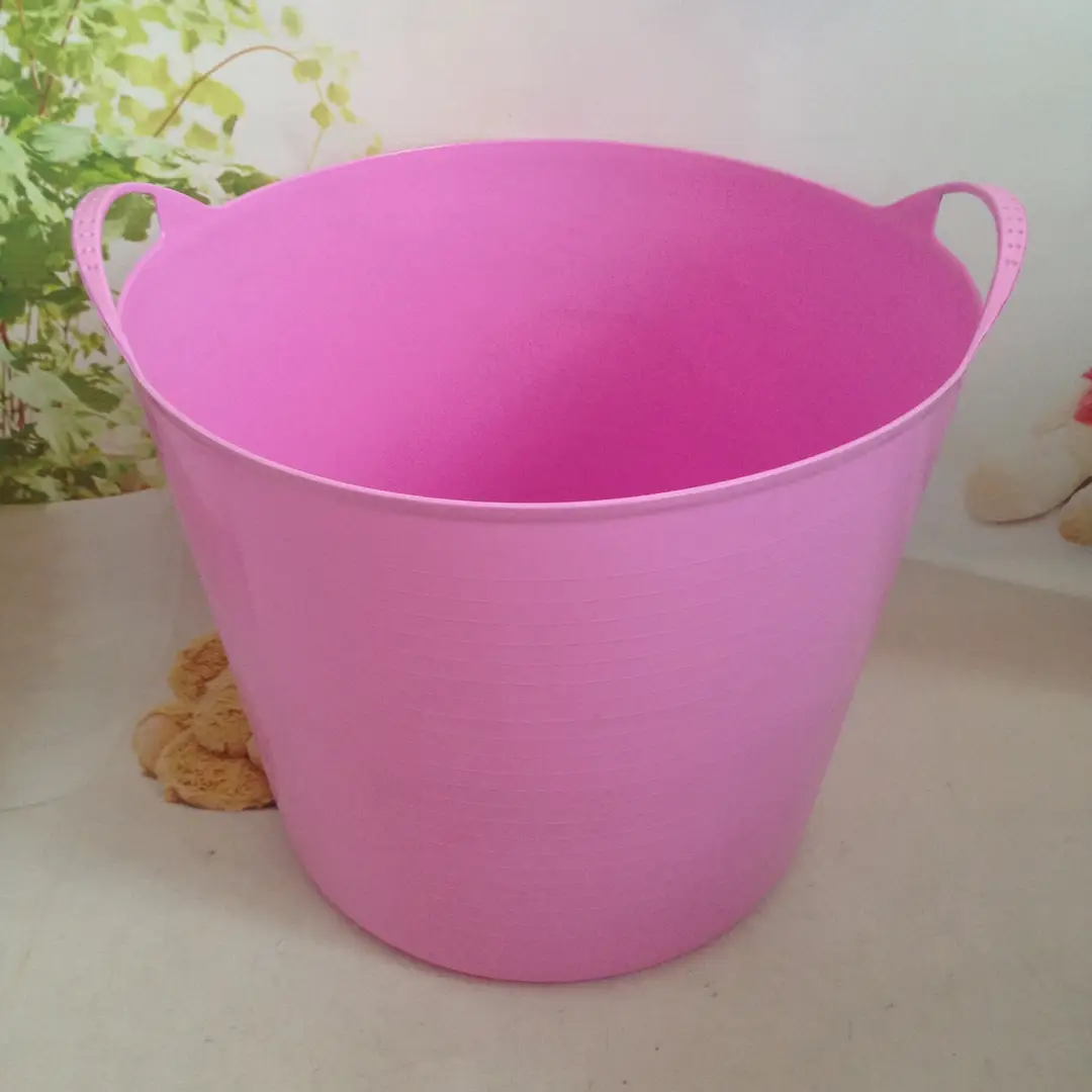 Stackable Plastic Bath Bucket Blue Pink for Kids