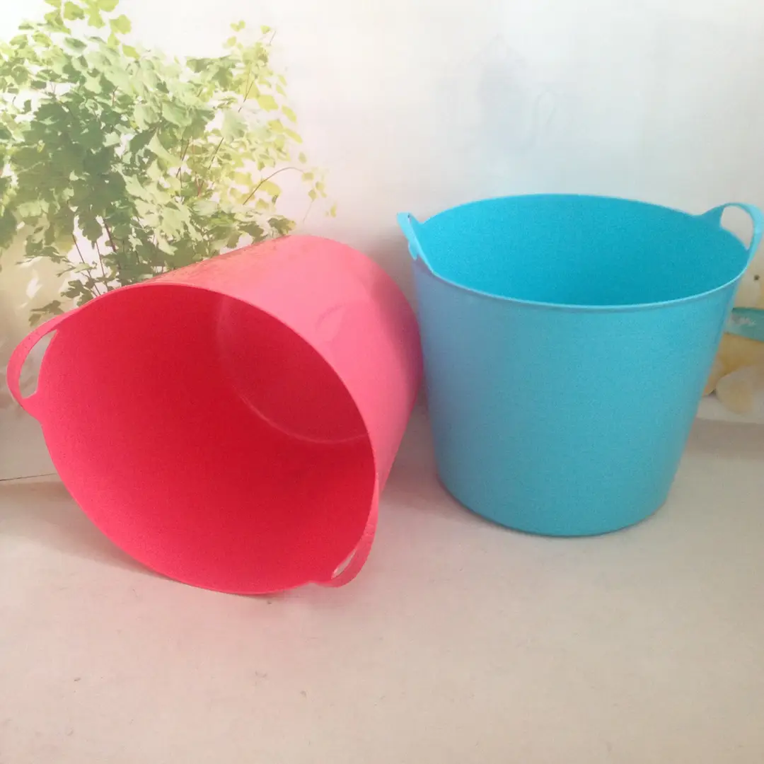 Stackable Plastic Bath Bucket Blue Pink for Kids