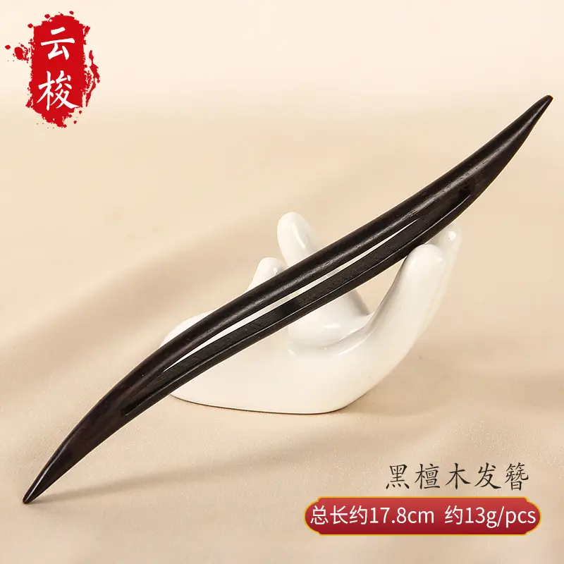 Natural Black Ebony Hairpins for Women