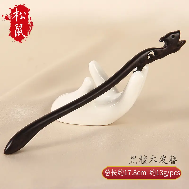Natural Black Ebony Hairpins for Women