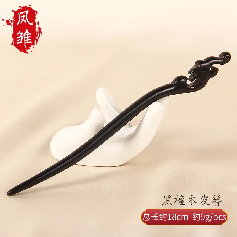 Natural Black Ebony Hairpins for Women