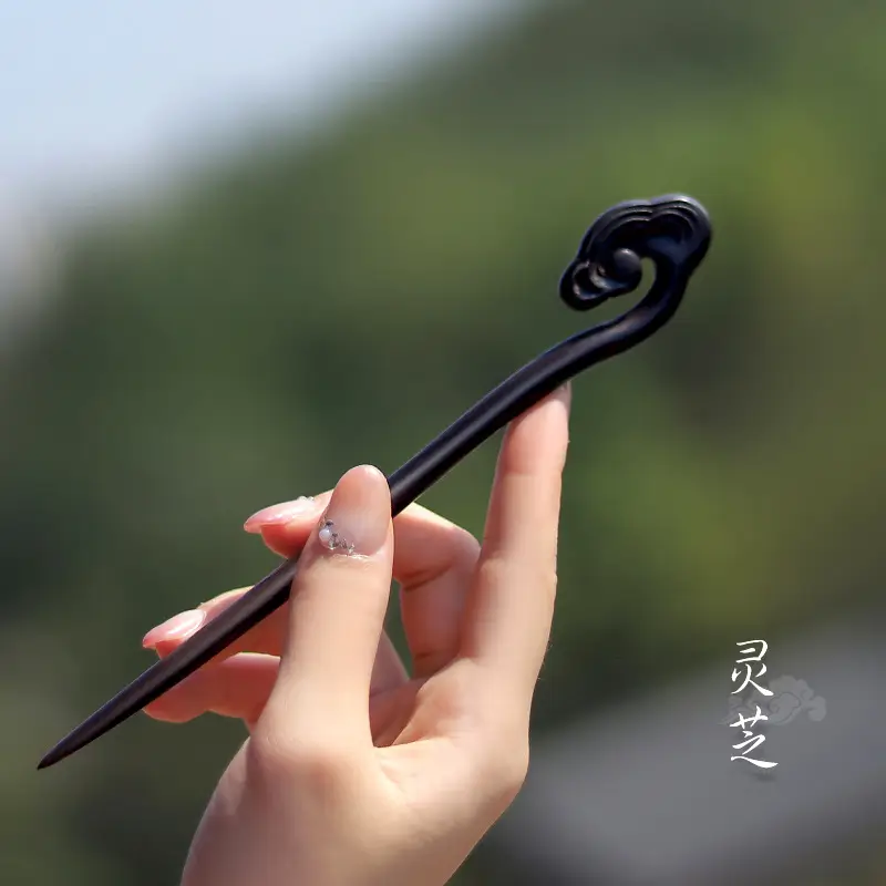 Natural Black Ebony Hairpins for Women
