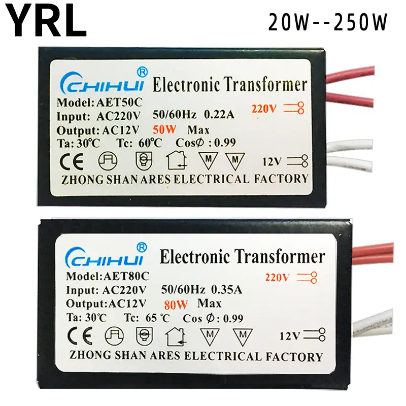 Chiluh Electronic Transformer 12V AC220V 90%Efficiency