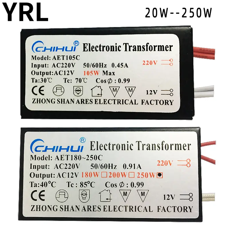 Chiluh Electronic Transformer 12V AC220V 90%Efficiency