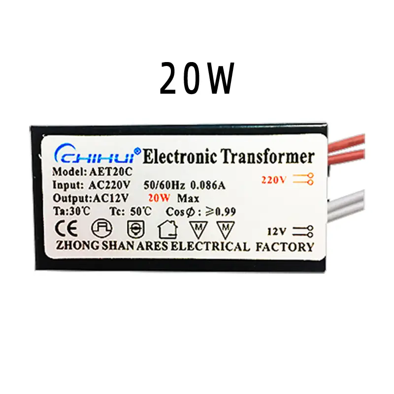 Chiluh Electronic Transformer 12V AC220V 90%Efficiency
