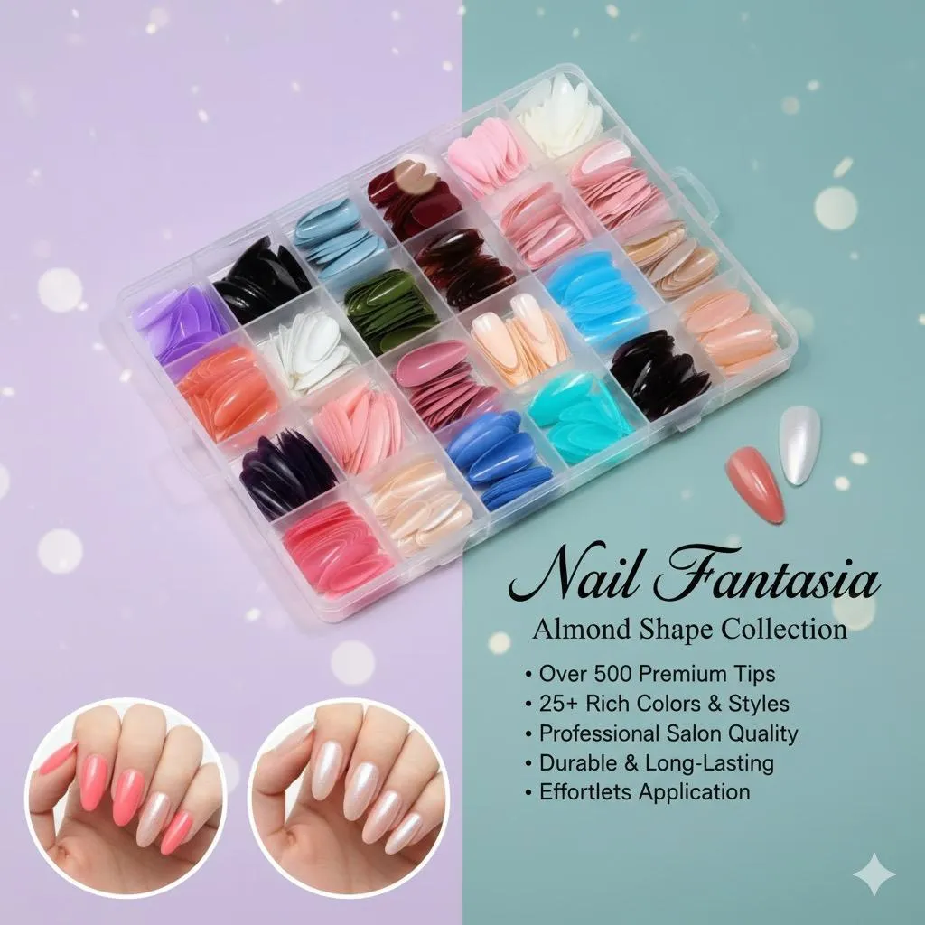 Nail Art Set 24 Colors Professional Salon Quality ABS Fake Nails