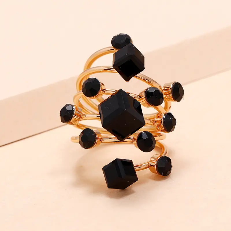 Crystal Gemstone Ring Spring Fashion Jewelry White