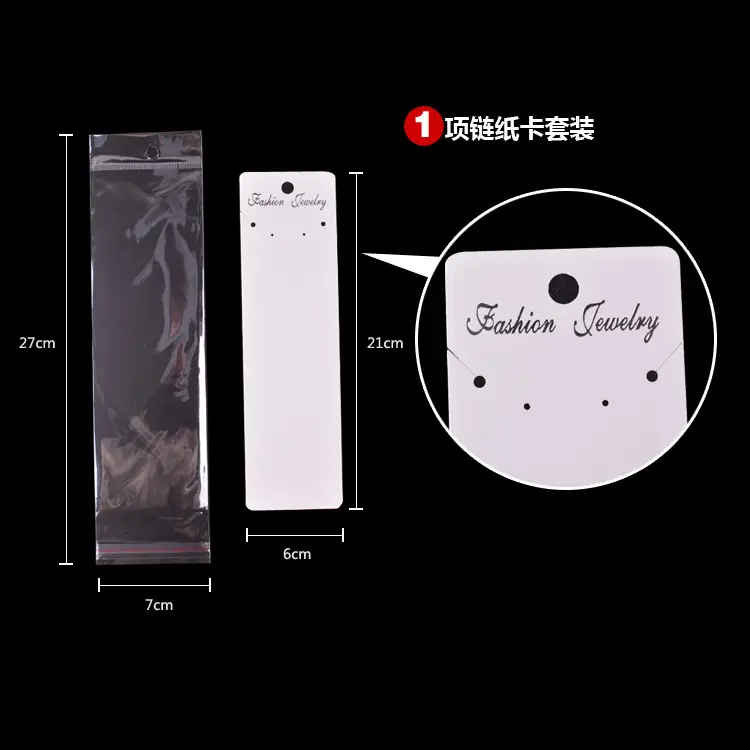 Fashion Jewelry Cards Set 9 Sizes Durable Paper Packaging