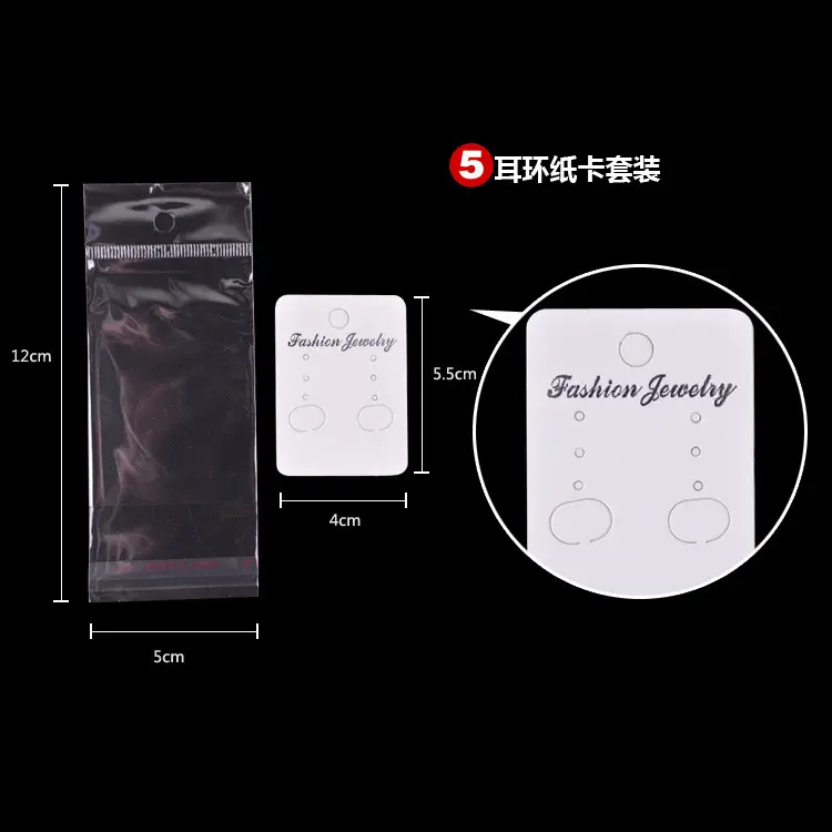 Fashion Jewelry Cards Set 9 Sizes Durable Paper Packaging