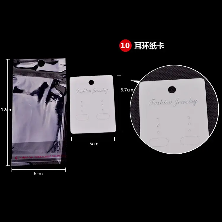 Fashion Jewelry Cards Set 9 Sizes Durable Paper Packaging