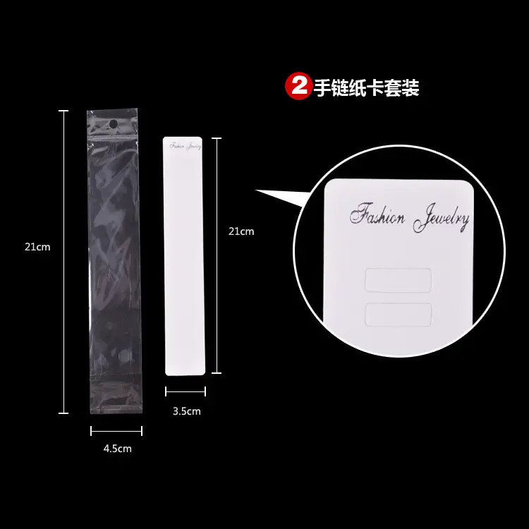 Fashion Jewelry Cards Set 9 Sizes Clear Packaging