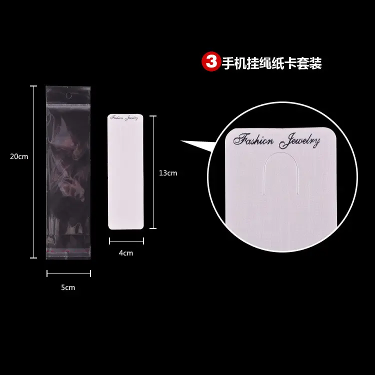 Fashion Jewelry Cards Set 9 Sizes Clear Packaging