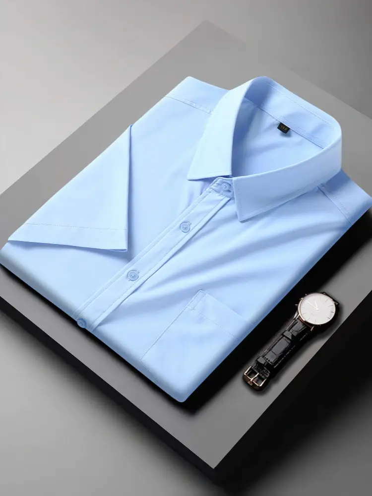 Men's White Short Sleeve Loose Fit Summer Shirt Plus Size