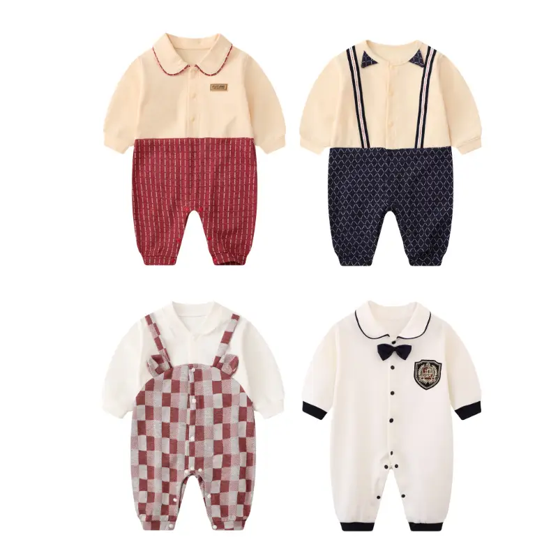 Baby Jumpsuits Cotton Set for Boys Girls Spring Autumn Wear