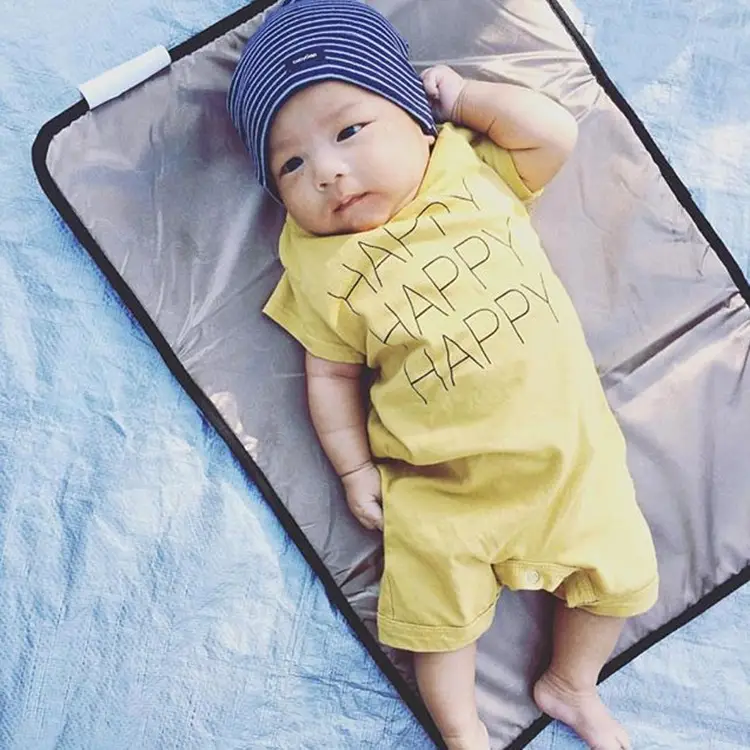 Baby Jumpsuit Black Short Sleeve Soft Breathable