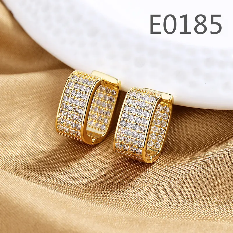 Joker-Inspired Zircon Earrings Gold Tone