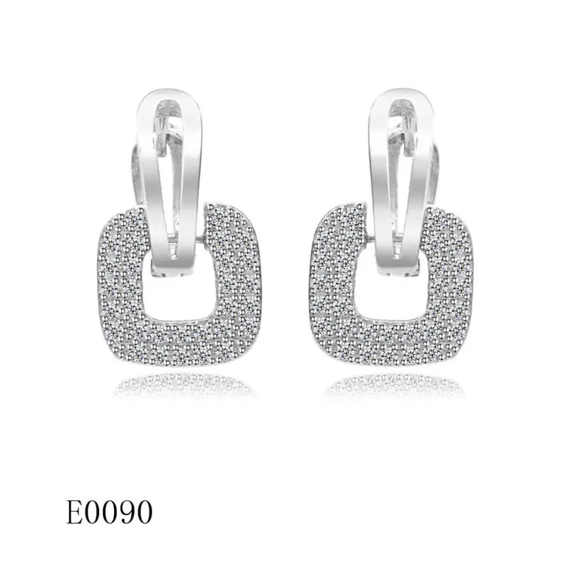 Joker-Inspired Zircon Earrings Gold Tone