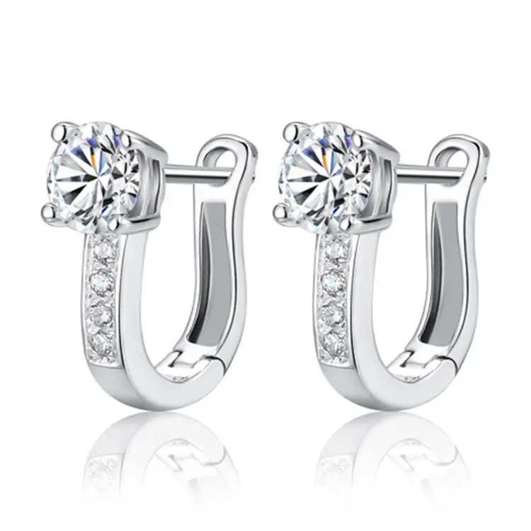 Joker-Inspired Zircon Earrings Gold Tone