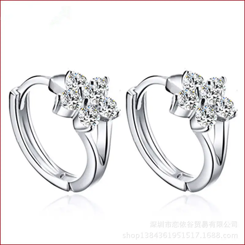 Joker-Inspired Zircon Earrings Gold Tone