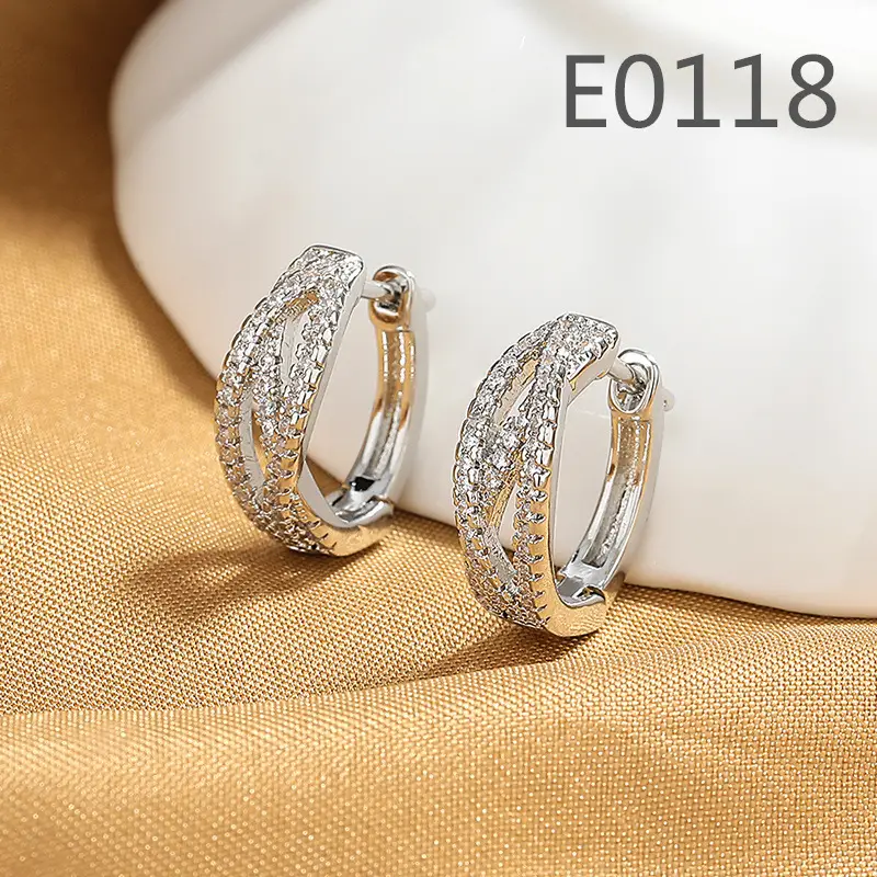 Joker-Inspired Zircon Earrings Gold Tone