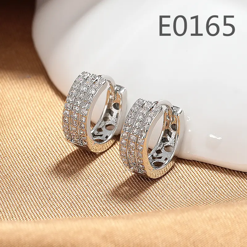 Joker-Inspired Zircon Earrings Gold Tone