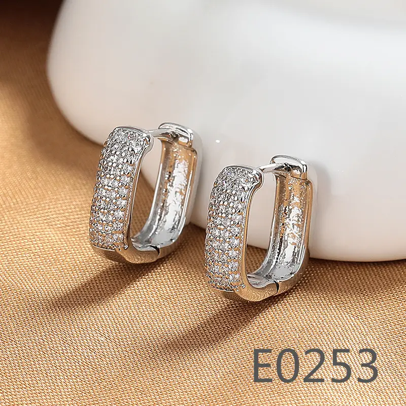 Joker-Inspired Zircon Earrings Gold Tone