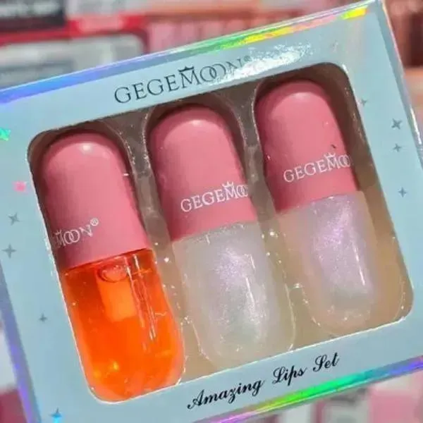 Gegemoon Moisturizing Shiny Lip Oil 3 Pack