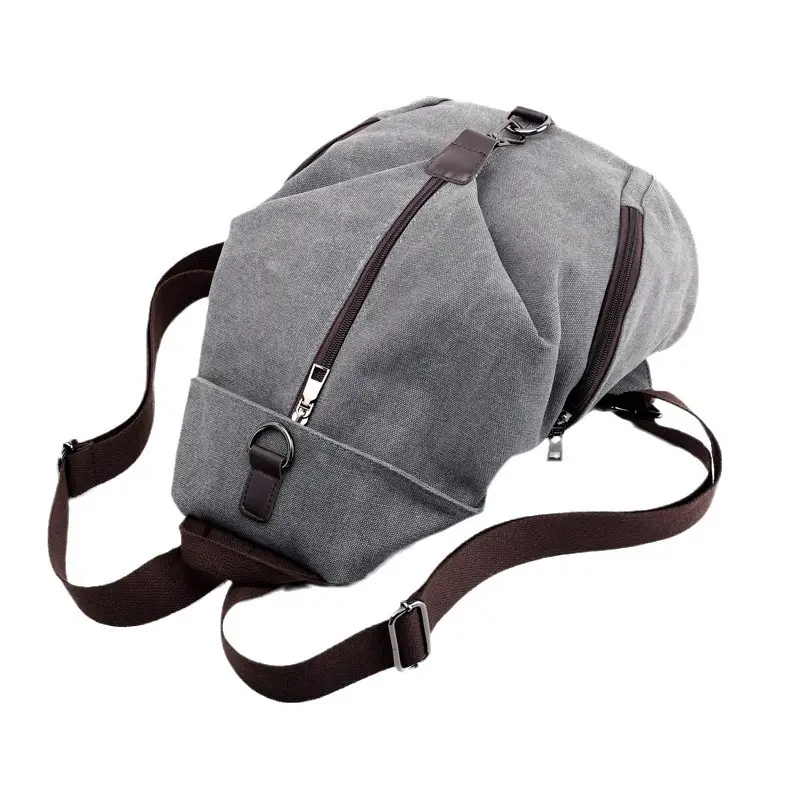 Women Canvas Backpack Retro Casual College Style Grey