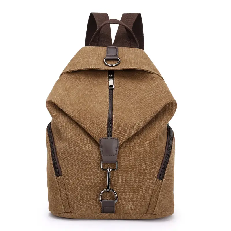 Women Canvas Backpack Retro Casual College Style Grey